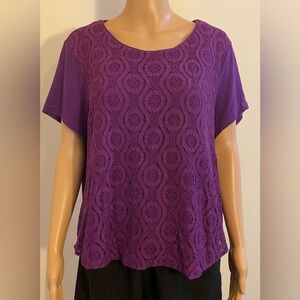 Croft & Barrow Purple Women's Top